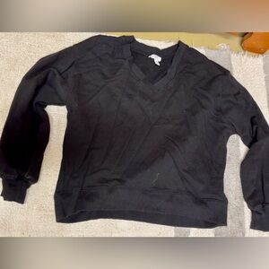 Time and Tru Black V-Neck Sweater